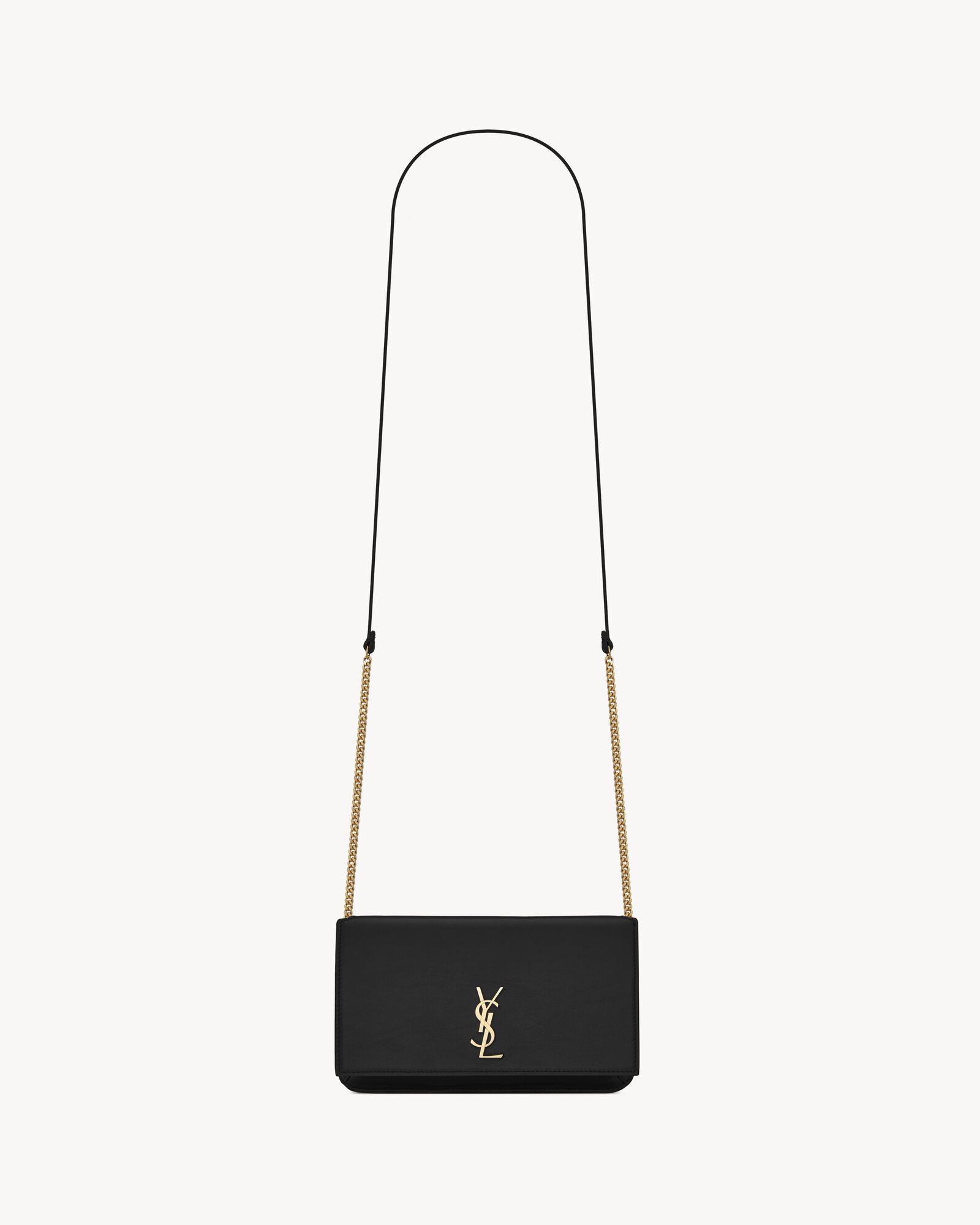 YSL Cassandre Phone Holder in Smooth Leather - Image 1